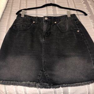 Black jean skirt